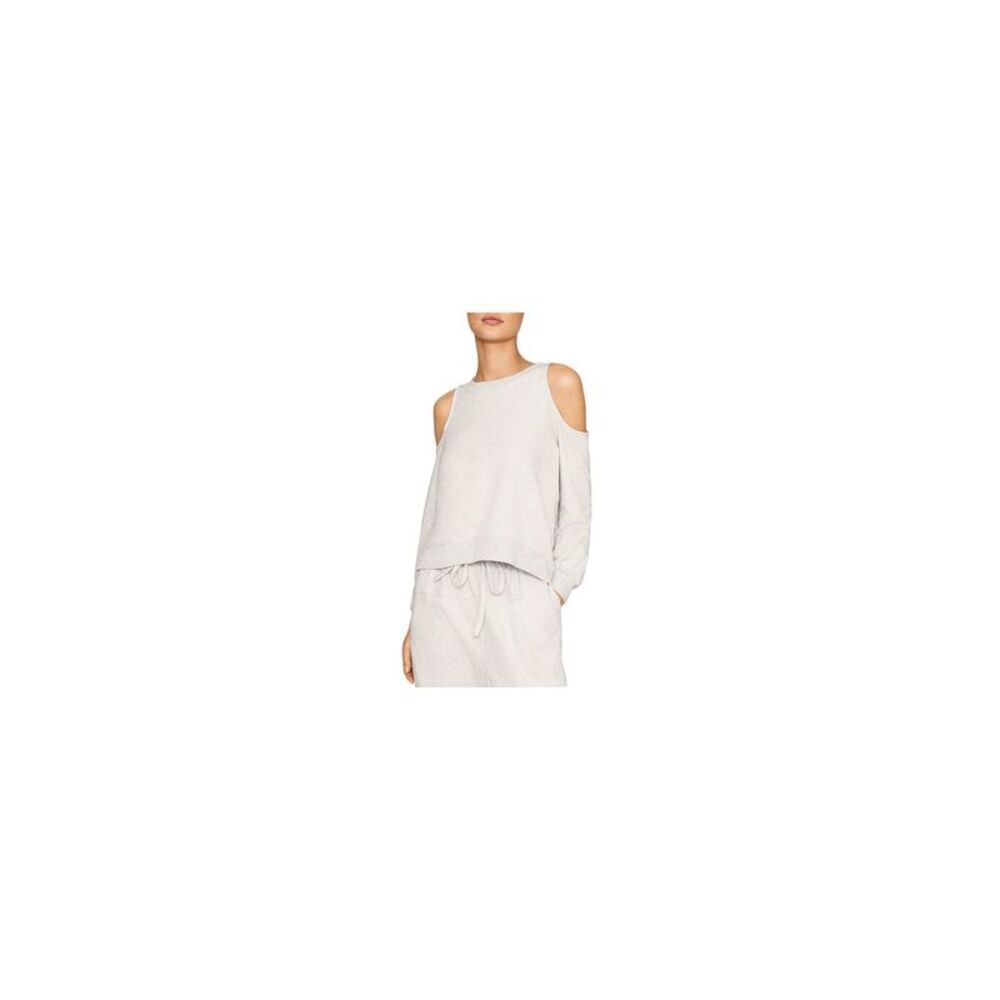 B NEW YORK Womens Cold Shoulder Round Neckline Sweatshirt